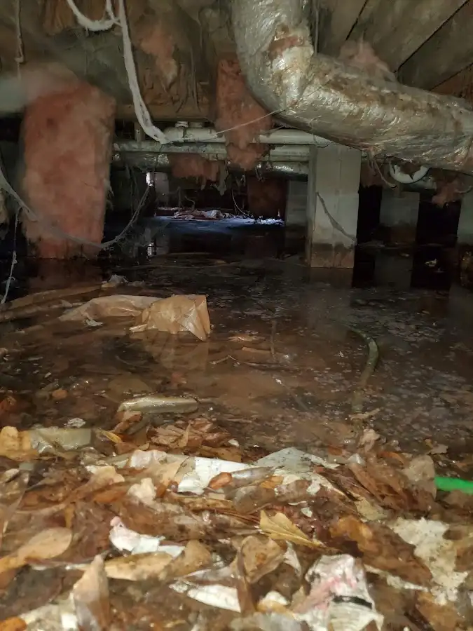 Crawl space flood assessment for Commercial Water Damage Restoration in Franklin